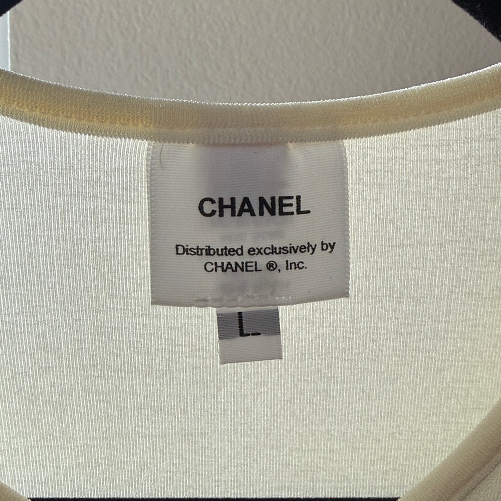 Chanel Coco Employee Sheer Shirt Top short sleeve size large - Picture 11 of 15